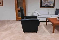 Relaxsessel Leder Sattle Schwarz