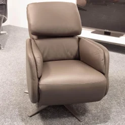 Relaxsessel Montreal Bezug Leder Dea 1281 Anthrazit Sternfuß Aluminium Matt Inklusive Akku