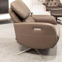 Relaxsessel Montreal Bezug Leder Dea 1281 Anthrazit Sternfuß Aluminium Matt Inklusive Akku