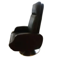 Relaxsessel Nido Situp Bezug Leder Atlas 150 Schwarz Drehteller Edelstahl Mit Aufstehhilfe
