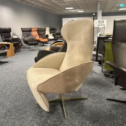 Relaxsessel Raydreamer JR 7450 Mono Move Medi Innen Stoff Mumble Gesso Beige Außen Leder Nubuck Cream Beige