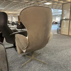 Relaxsessel Raydreamer JR 7450 Mono Move Medi Innen Stoff Mumble Gesso Beige Außen Leder Nubuck Cream Beige