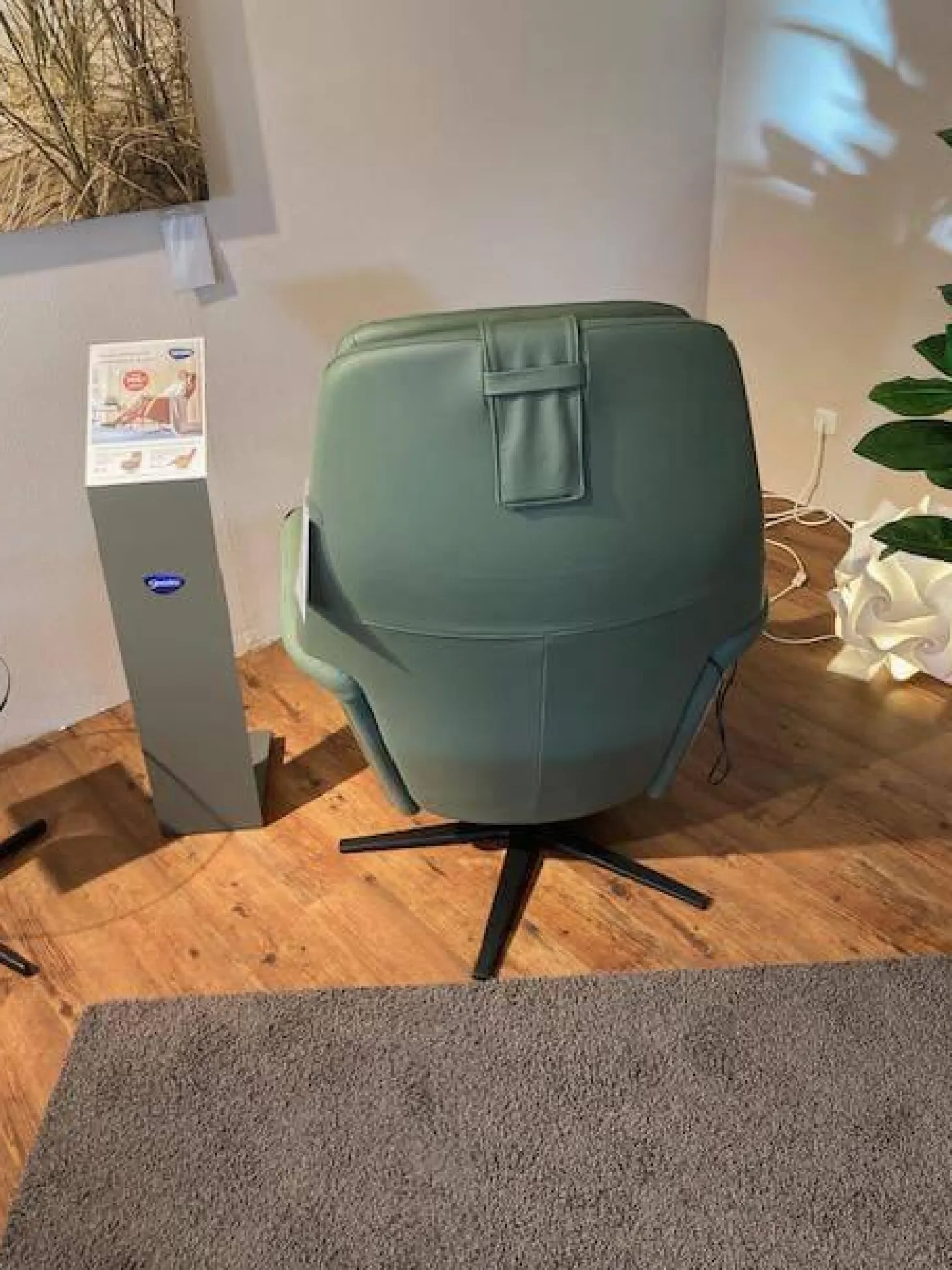 Relaxsessel Sam Leder 94 Paloma Fog 37 Grün mit elektrischer Relaxfunktion