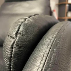 Relaxsessel Sydney Leder Select Schwarz Sternfuß Schwarz Sitz+Rücken Motorisch Verstellbar