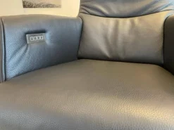 Relaxsessel Twice Leder Semira Schwarz Kreuzfuß Edelstahl 86