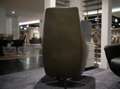 Relaxsessel WK 683 Hailey Medium Bezug Leder Polo 1102 Grün Sternfuß Edelstahl