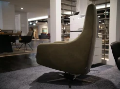 Relaxsessel WK 683 Hailey Medium Bezug Leder Polo 1102 Grün Sternfuß Edelstahl