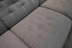 Relaxsofa Metropolitan Stoff Silva Grey Grau mit Kopfstütze