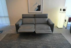 Relaxsofa MR1300 Leder Vivre Grau mit beidseitiger Relaxfunktion