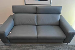 Relaxsofa MR1300 Leder Vivre Grau mit beidseitiger Relaxfunktion