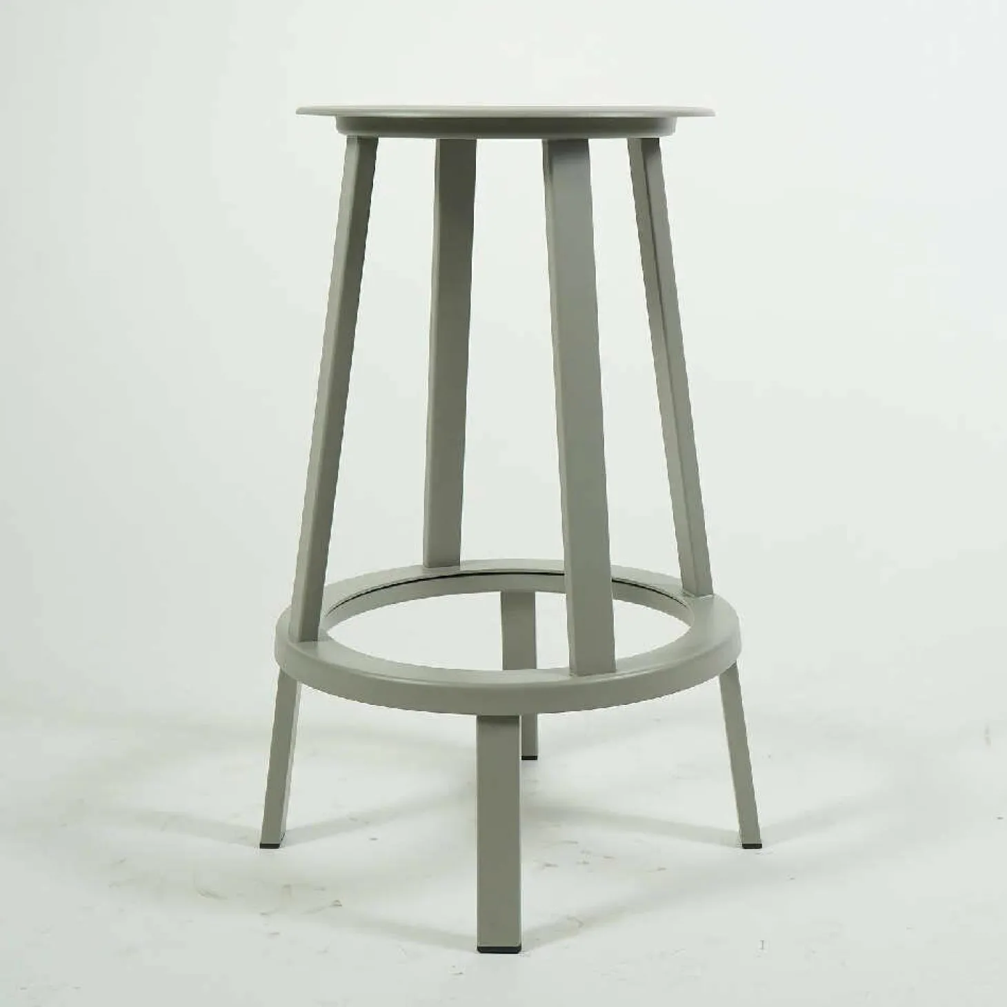 Revolver Stool H65 Stahl Pulverbeschichtet Sky Grey