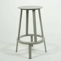 Revolver Stool H65 Stahl Pulverbeschichtet Sky Grey