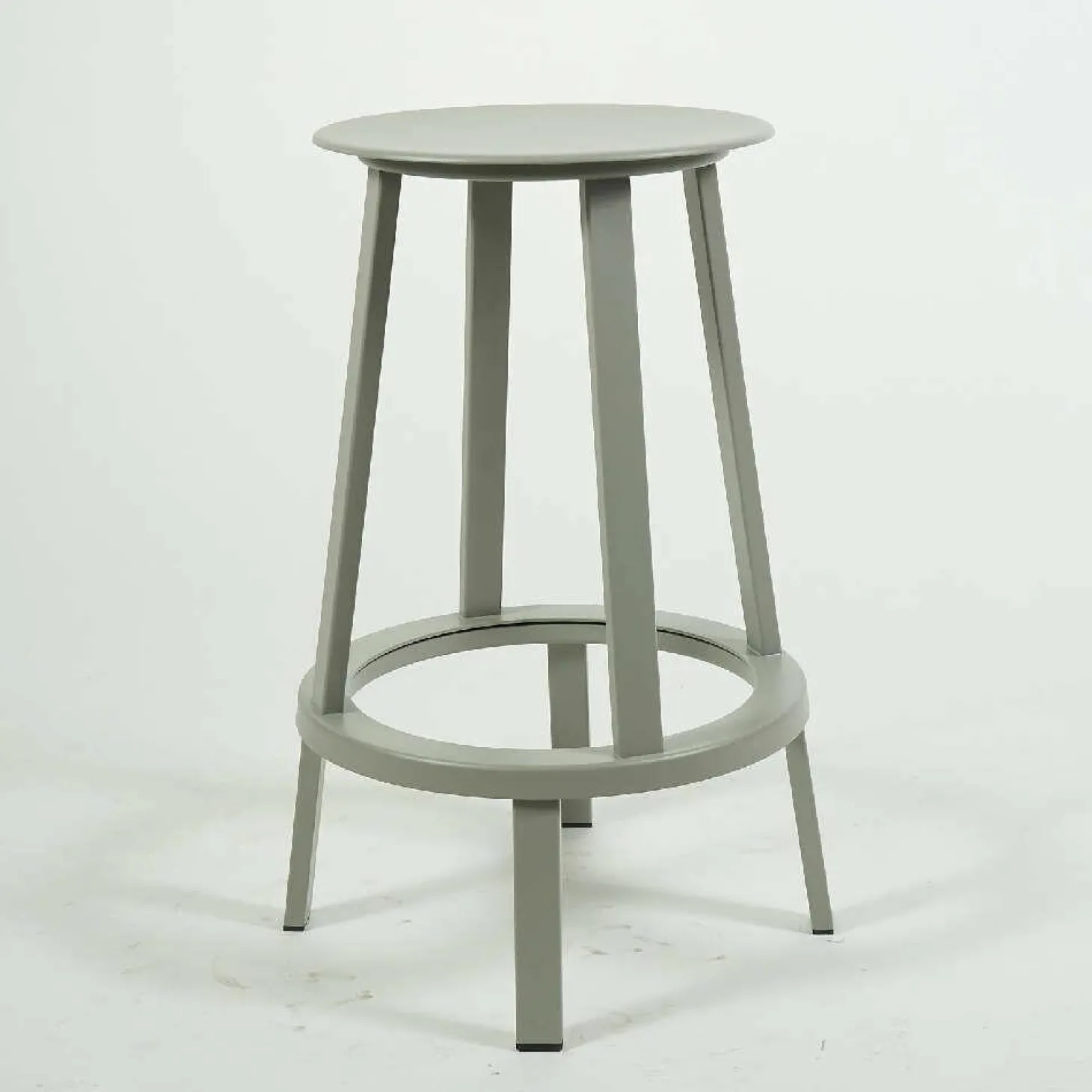 Revolver Stool H65 Stahl Pulverbeschichtet Sky Grey