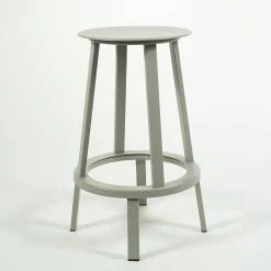 Revolver Stool H65 Stahl Pulverbeschichtet Sky Grey