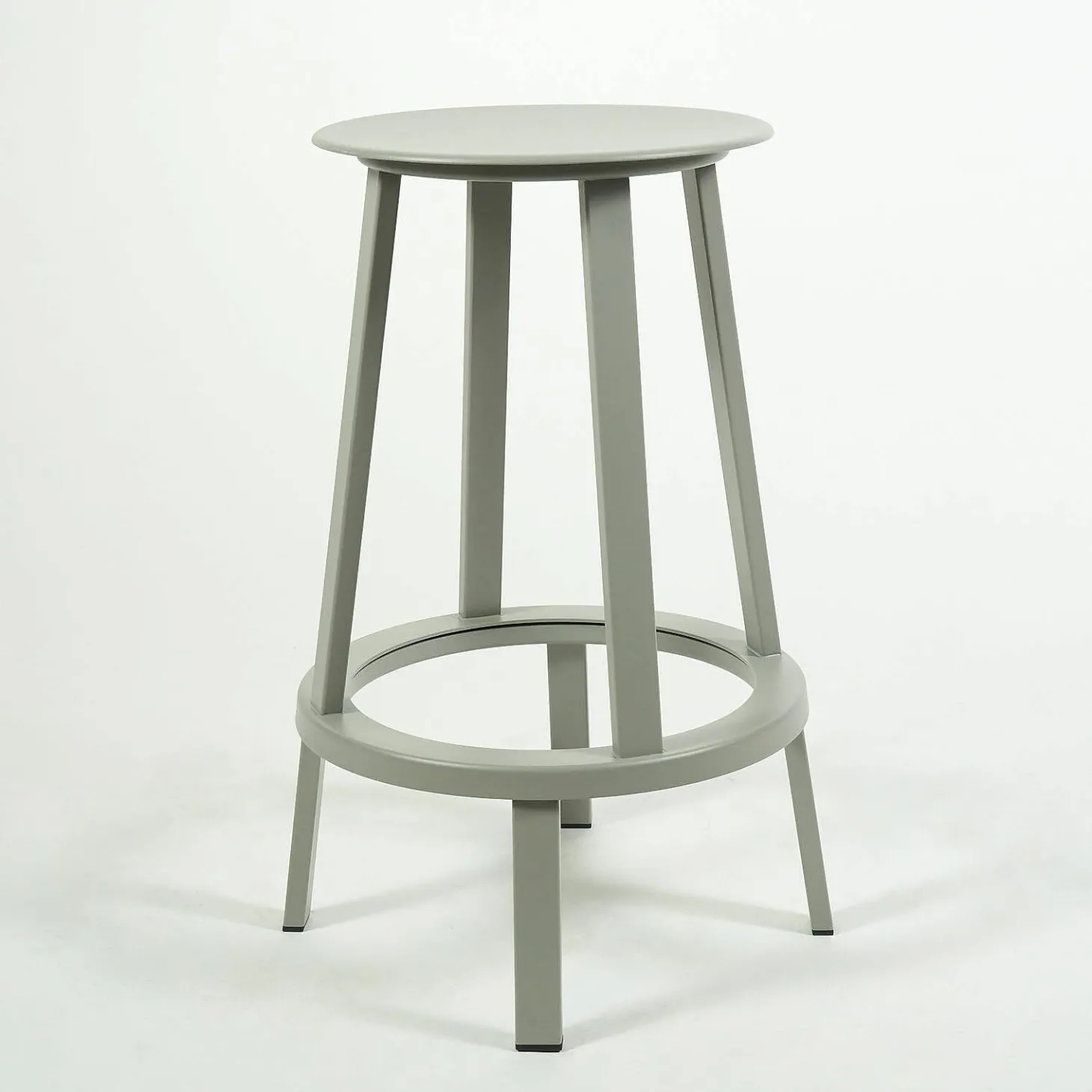 Revolver Stool H65 Stahl Pulverbeschichtet Sky Grey