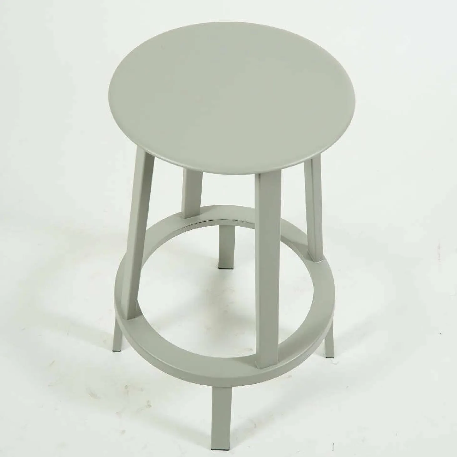 Revolver Stool H65 Stahl Pulverbeschichtet Sky Grey