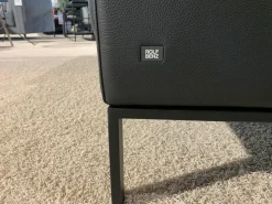 Rolf Benz Sofa Cara Leder 38.110 Schwarz Spange Stahl Schwarz