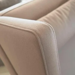 Schaukelsessel Tribeca Kavallerietuch Grau Braun mit Nackenkissen