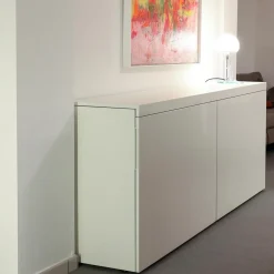 Schiebetürenschrank Basic Cap Melaminbeschichtet Weiß Mit Schiebefronten Grifflos