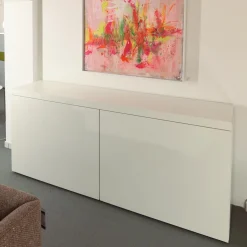 Schiebetürenschrank Basic Cap Melaminbeschichtet Weiß Mit Schiebefronten Grifflos