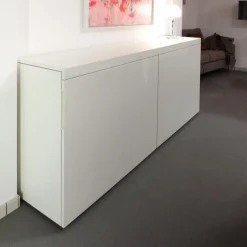 Schiebetürenschrank Basic Cap Melaminbeschichtet Weiß Mit Schiebefronten Grifflos