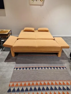 Schlafsofa Cara 145 2B Stoff 2065 55 Orange Füße Mit Stoff Bezogen