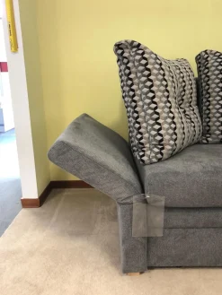 Schlafsofa Isabella Stoff 2-6839 Grau mit Auszugsfunktion