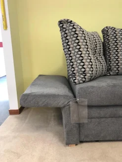 Schlafsofa Isabella Stoff 2-6839 Grau mit Auszugsfunktion