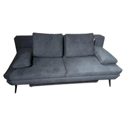 Schlafsofa Kendall Stoff 2-7063 Blau Füße Schwarz