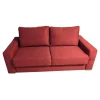 Schlafsofa Louna Stoff 2 6658 Rot Füße Chrom