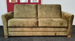Schlafsofa Natura Lakeville Stoff 2 6862 Grün Füße Holz Eiche Natur Inklusive Matratze