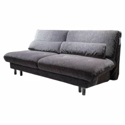 Schlafsofa Quint Stoff 2065 0096 Anthrazit Füße Metall Verchromt