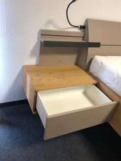 Schlafzimmer Cordoba Balkeneiche Echtholz Furniert Absetzung Taupe