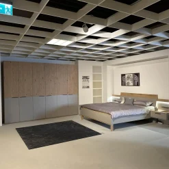 Schlafzimmer Cuneo Balkeneiche Akzent Lack Taupe Grau Beige Griffe Smart Anthrazit Mit Beleuchtung
