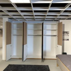 Schlafzimmer Cuneo Balkeneiche Akzent Lack Taupe Grau Beige Griffe Smart Anthrazit Mit Beleuchtung