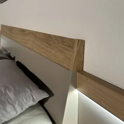 Schlafzimmer Cuneo Balkeneiche Akzent Lack Taupe Grau Beige Griffe Smart Anthrazit Mit Beleuchtung