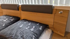 Schlafzimmer Lack Kristallgrau Matt Eiche Natur Massiv Bett Ohne Matratze Und Ohne Lattenrost