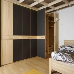 Schlafzimmer Merida Strukturesche Funiert Akzente Moccabraun Seidenmatt Inklusive Beleuchtung