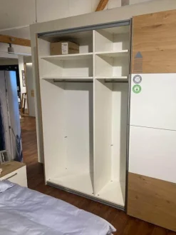 Schlafzimmer Studioline Bett Bezug Kunstleder Elephant Grau Rahmengestell Furnier Ohne Matratze Ohne Lattenrost Inklusive Schiebetürenschrank Und Kosolen