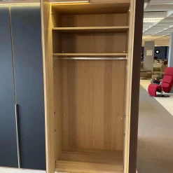 Schlafzimmer V-PUR Mit Kleiderschrank Bett Und Nachttischen Eiche Altholz Loden Basaltgrau Frontglas Anthrazit