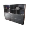 Schrank 4 Oh Lack Vulkangrau Gestell Stahl Mit Office Griff