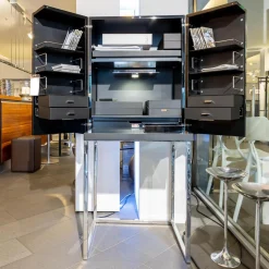 Schrank Magic Cube Work Klavierlack Gestell Chrom Poliert Mit Inneneinteilung