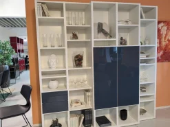 Schrank Studimo Klarglas Optiwhite Graphit Korpus Schneeweiß M03