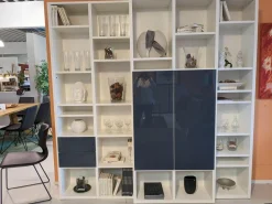 Schrank Studimo Klarglas Optiwhite Graphit Korpus Schneeweiß M03