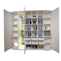 Schrank System Kira 24365 Lack Weiß Inklusive Beleuchtung Mit Funkfernbedienung