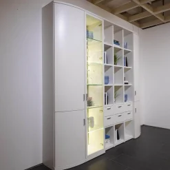 Schrank System Kira 24365 Lack Weiß Inklusive Beleuchtung Mit Funkfernbedienung