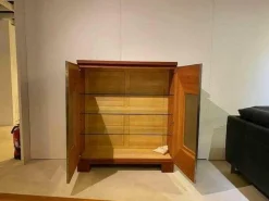 Schrank Varell Amerikanische Kirsche Geölt 2-türig mit Milchglasfüllung