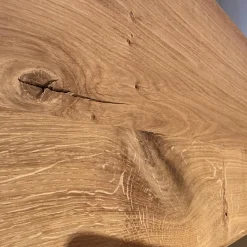 Schrank Varus Asteiche mit Glas Grau Knorrige Eiche Geölt Floatglas Dunkelbraun Matt