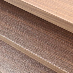 Schrankwand Struktur Eukalyptusfarben Fachböden Bezug Ecoleder Mit Beleuchtung