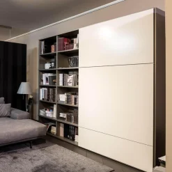 Schrankwand Studimo Lack Silbergrau Metallic Schiebetüren Lack Schneeweiß